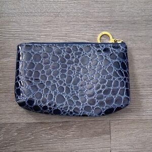 Estee Lauder Midnight Blue Croc-Embossed Holder